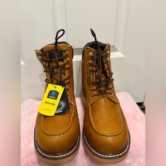 Sureway LT Brown Leather Work Lace Up Boots Oil Slip Resist SW601MS Mens 10.5 - Picture 2 of 16